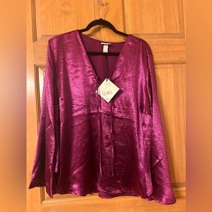 Ava Viv fuschia top